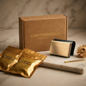 Custom Design Wood Diatomite Magnetic Vent Clip Car Air Freshener Diffusion Kit Premium Long Lasting Scent Diffuser OEM