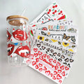9.45*4.33in Wholesale 16oz Sports Cup Wraps-UV DTF Transfer Stickers for Glass Mugs DTF Model Transfer Printing