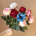 D-SR003 Wholesale Artificial Flowers Rose Skin pink Rose Nude Color Silk Velvet Rose for Home Wedding Decoration