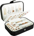 Travel Jewelry Box PU Leather Small Jewelry Organizer Display Storage Boxes for Stud Earrings Rings Necklaces Bracelets