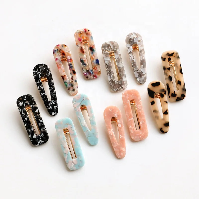 MIO No Bend Hair Clips Acrylic Resin No Crease Hair Clips for Women Makeup Hairstyling Duckbill Hair Clips Barrettes
