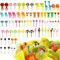 Eco-friendly Different Models Plastic Fruit Picks Palillos Y Tenedores Para Comida De Bebe Food Forks for Kids