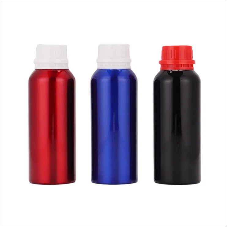 100ml 250ml 500ml 1000ml Matte Black Silver Aluminum Perfume Bottle Aluminum Essential Oil Fragrance Oil Bottles