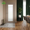 Modern Finished Waterproof Soundproof Glass Composite Interior Wooden Door Manual Opening for Hotel Bedroom Commercial Use