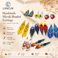 Dropshipping Boho Statement Handmade Beaded Tassel Seed Bead Earrings Beaded Fringe Dangle Drop Earrings for Women