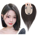 Wig Cover White Hair Topper Double Needles Transfer Wig Female Top Hairpiece Fluffy Natural Black Human Hair Topper