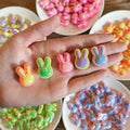 Two Color Rabbit Straight Hole DIY Easter Bunny Charms Pendants for Easter Spring Jewelry Making Earring Necklace Bracelet
