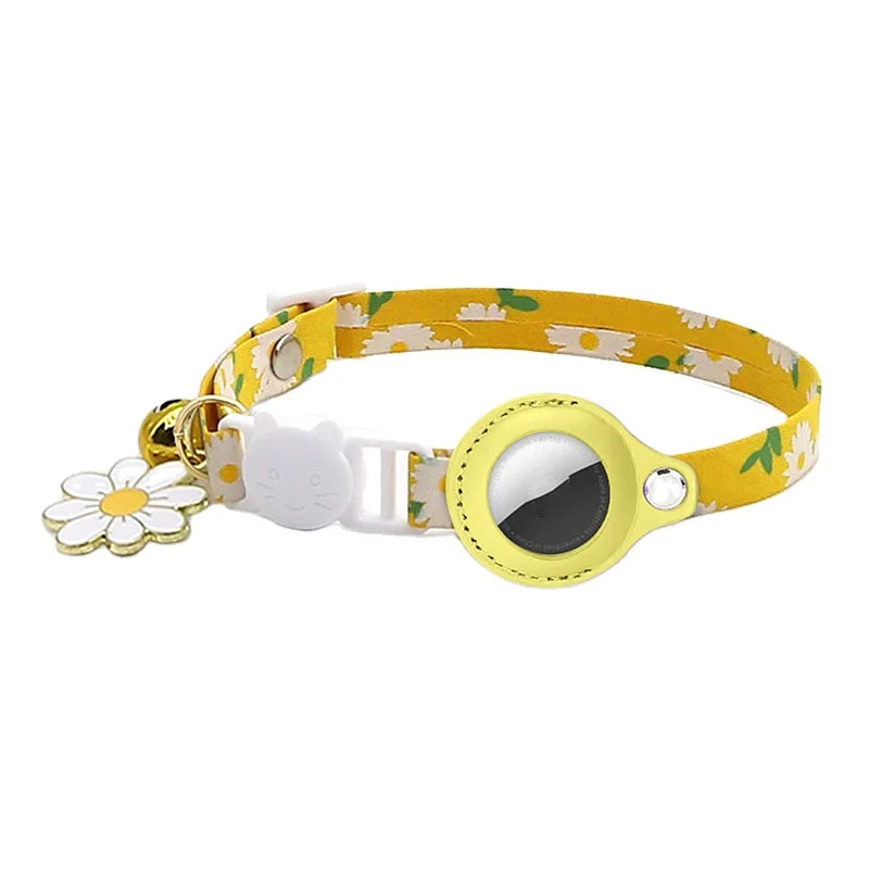 Wholesale Cute Flower Air Tag Dog Collar Pet Cat GPS Tracker Anti-lost Made of Polyester Great Value at a Low Price