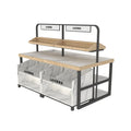 High Quality Double-Sided Metallic Supermarket Rack Light Duty Display Shelf for Home Boutique Accessories