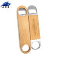 Factory Supply High Class Custom Logo Stainless Steel Wood Cover Bottle Opener Hand Tools