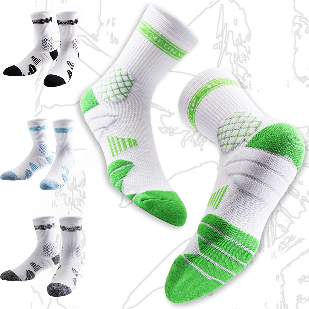 Custom Compression Athletic Crew Grip Socks for Men and Women Wholesale Cushioned for Running and Camping Autumn Support