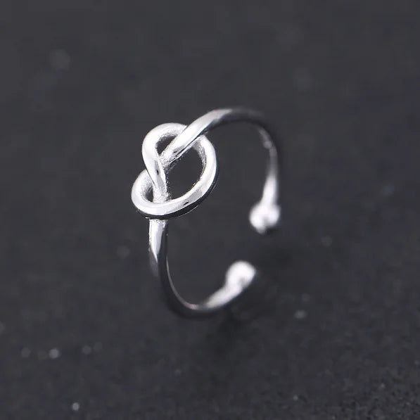 925 Pure Silver Opening Ring Simple love Smooth Ring Korean Pure Silver Ornaments Wholesale Matching Single Products