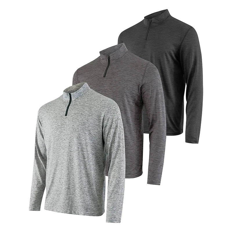 Stand Collar Neck Vintage Embroidery Half Zip Neck Golf Joggers Training Half Sweatshirt Hoodies 1/4 Quarter Zip Pullover Shirt