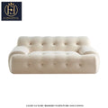 American Free Shipping Modern 3-Seater Loveseat Sectional Sofa White Fabric Compression Set for Living Room Modern Style