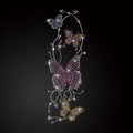 Wholesale Floral Beautiful Butterfly Hotfix Rhinestone Motif for Clothes