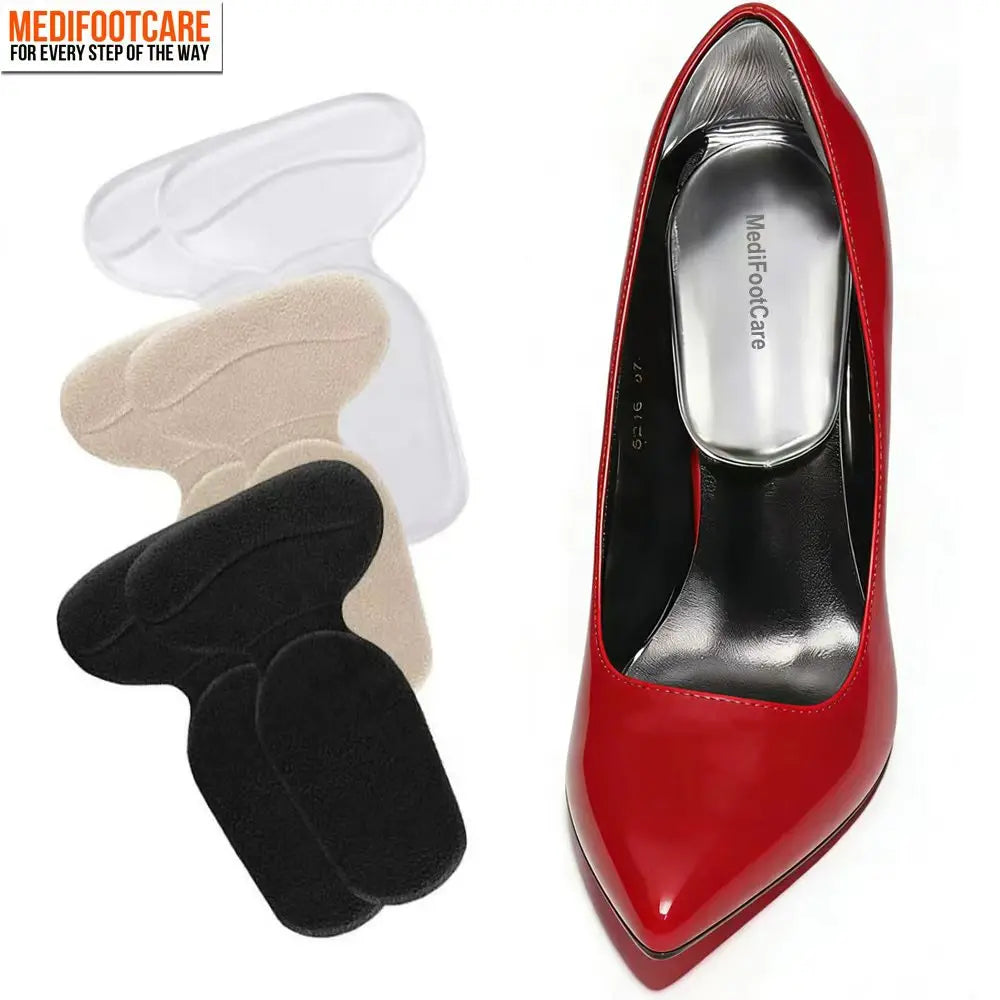 T-Shape 2 in 1 High Heel Grips Liner Inserts Gel Heel Cushion Pads Insoles Foot Heel Protector Cushion Pads for Women HA00541