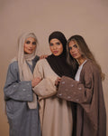 Linen Open Abaya Embroidery Our Heart Abayas Moon Kimono Cutest Abayas to Wear Everyday Match Undercap Daily Wear