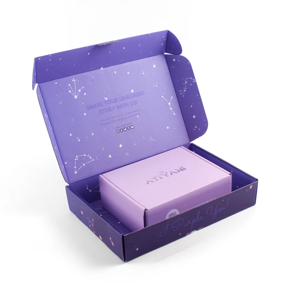 Wholesale Luxury Corrugated Cardboard Box for Clothing Hat Wigs Packaging Paper Gift Bags