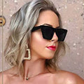 Vintage Square Cateye Polarized Women Sunglasses Cool Style Trendy Big Frame