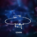 Minimalist Inspirational Constellations Bisuteria Chinese Zodiac Silver Crystal Signs Charms Bracelet for Women Jewelry Gift