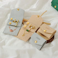 Custom Logo Luxury 1.4mm Microfiber Mini Travel Roll Jewelry Organizer Gift Packaging Foldable Portable Jewelry Pouch