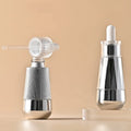30ml Luxury Silver Glass Dropper Bottle Clear Lid Custom Empty Glass Bottle for Essential Oils Skincare Refillable Bottle Unique