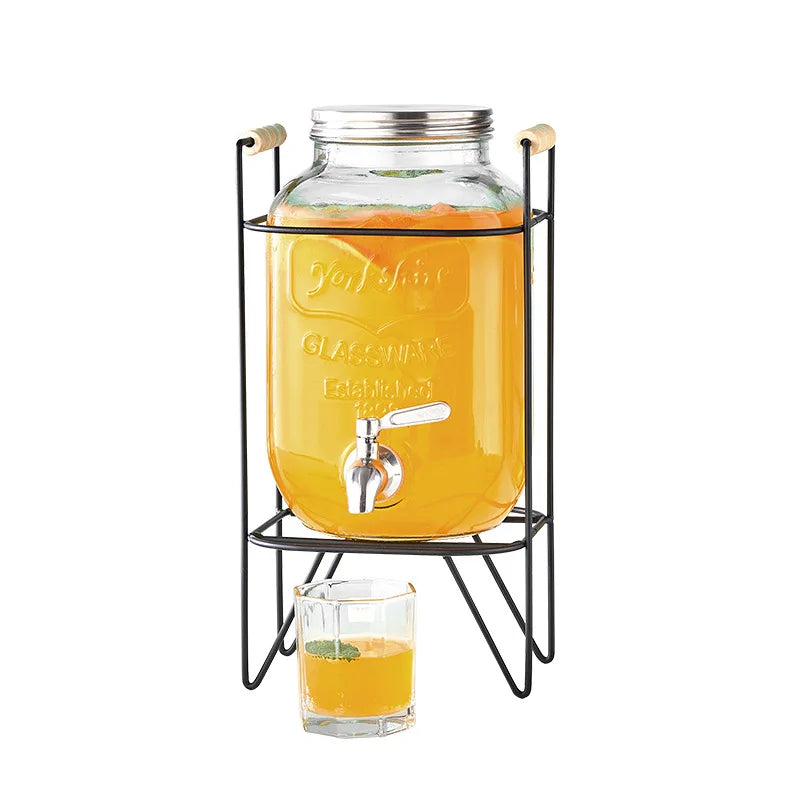 Hot Sales 1 Gallon Juicing Jars Glass Large Drink Dispenser Jug with Spigot