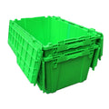 Plastic Moving Tote turnover boxes Warehouse Stacking PP Tote Attached Lid  Stackable Containers