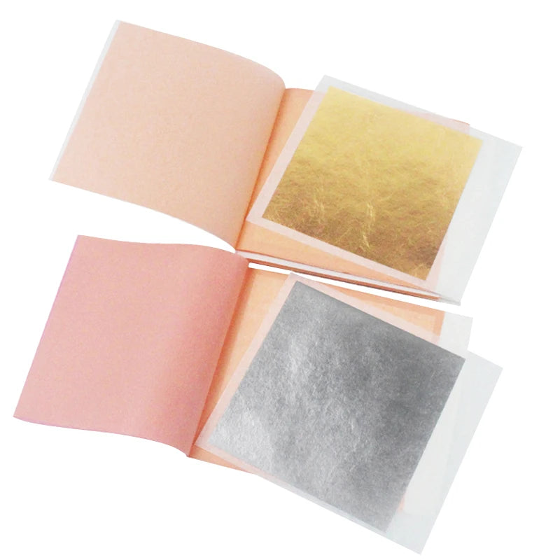 25 Sheets/ Pack Transfer 24K Genuine Pure Gold Leaf for Food Wine Decoration 24K Edible Gold Foil Paper