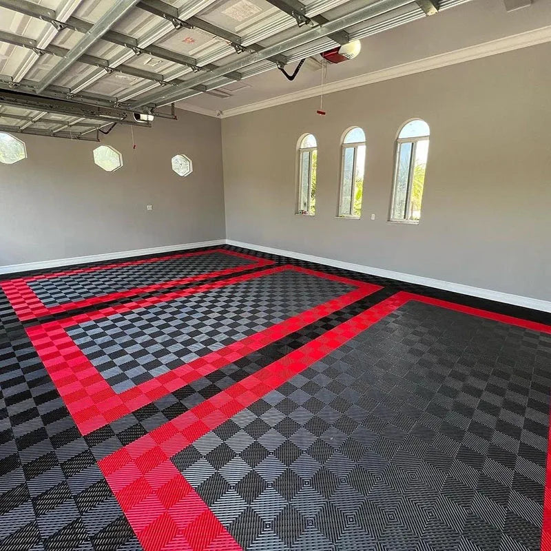 Strength Car Garage Flooring Plastic Modular Interlocking Tiles PP Garage Floor Plastic Tiles