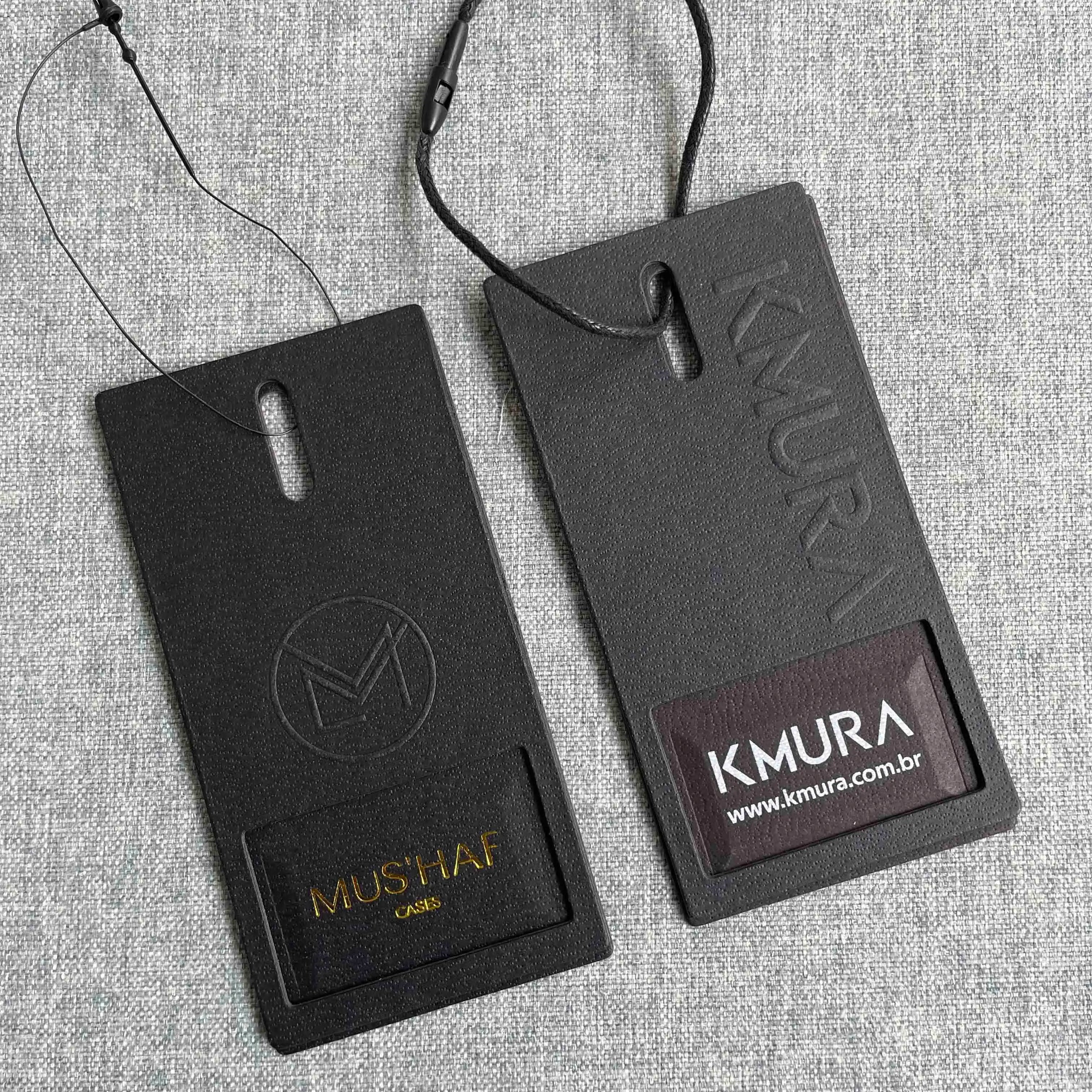 Wholesale Custom Logo Cardboard Paper Tag Garment Accessories Clothing Hangtag Labels with String
