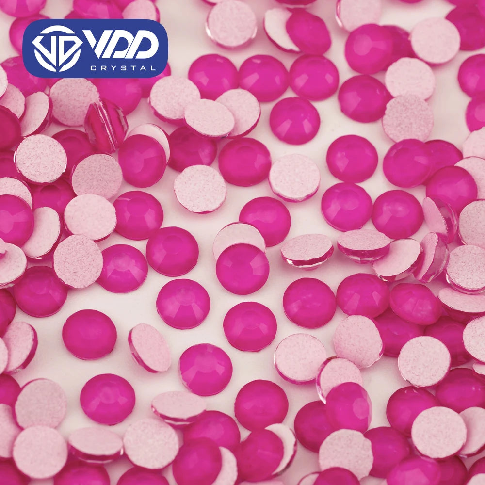 VDD SS6-SS30 290 M Magenta Neon Color Glass Rhinestones Crystal Flatback Stones for DIY Crafts Nail Art Decorations Accessories