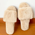 Autumn/Winter Comfortable Anti-Slip Indoor for Slippers Washable Fluffy Plush for Couples/Women Open Toe Warm Soft Home for Slip MegaBDM