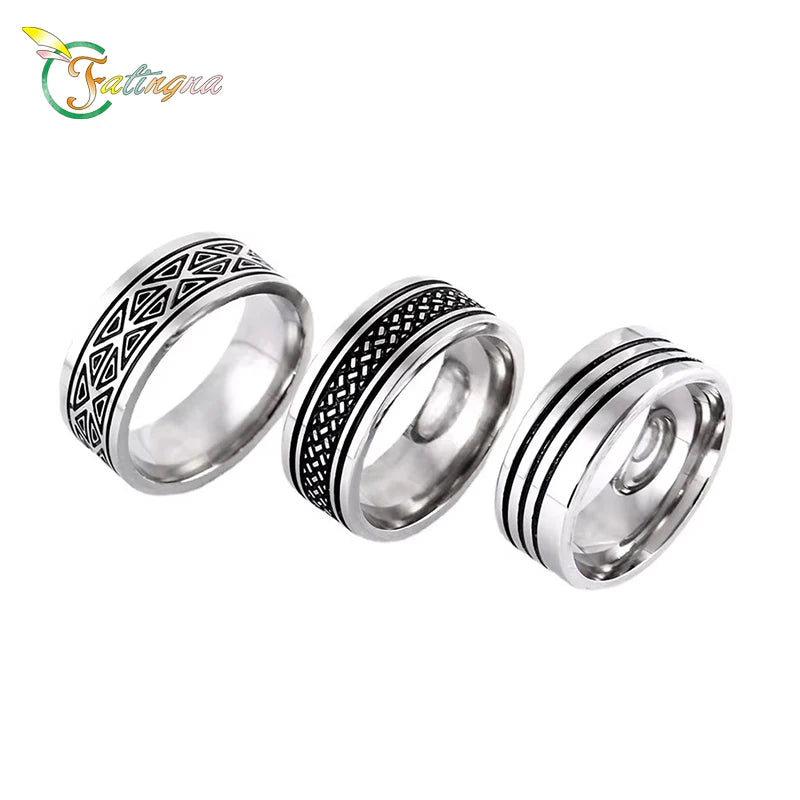 Rhinestone Screw 316L Stainless Steel Love Ring Charm Eternal Ring for Ring Jewelry