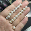 HQ GEMS Half Hole 5mm 6mm 7mm Perfect Round Flawless Natural Freshwater Pearls