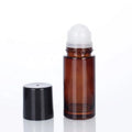 Wholesale Amber 30ml 50ml Glass Deodorant Roll on Glass Bottle Essential Oil Roll on Perfume Bottle