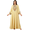 S-XXL Eid Muslim Dress Abaya Women Embroidery Muslim Long Dresses Vestidos Largos Party Caftan Jalabiya Ramadan Dubai Arab Robe