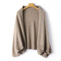 Womens Shawl Wrap Plus Size Cardigan 100% Pure Wool Poncho Cape for Fall Winter Open Sweater Coat