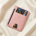 Minimalist Slim RFID Blocking Genuine Leather Credit Card Holder Front Pocket Wallet Zipper Closure Blank Detachable D-Shackle MegaBDM