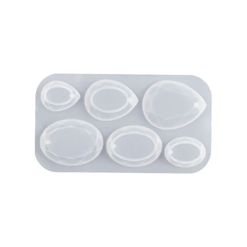 Oval DIY Jewelry Silicone Resin Molds Flexible Casting Earrings Pendants Bracelets Necklaces Resin Moulds for Jewelry Making