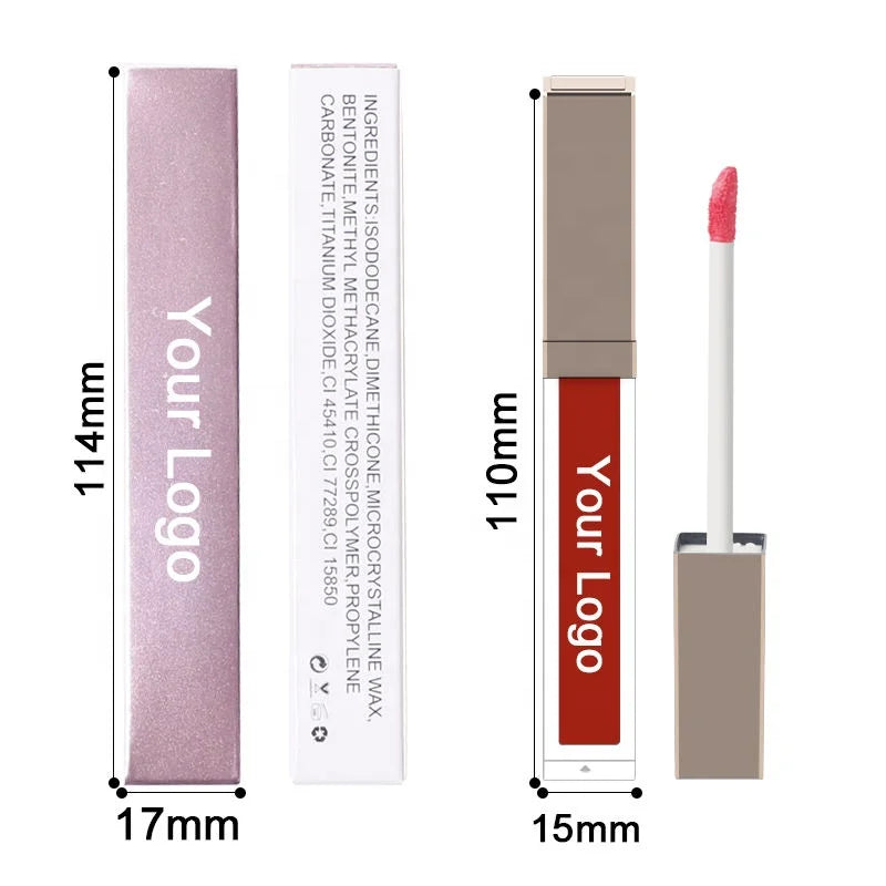 Wholesale Low Moq High Pigmented Waterproof Vegan Custom logo Luxury Rose Gold Lipgloss