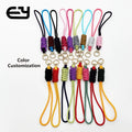 Creative Short Elastic Braided Polyester Lanyard Keychain Colorful Anti-Lost Strap for Women's Car Keys Phone Cases Bags Shoes