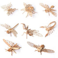 Creative Wooden 3D Insect Puzzle Diy Animal Model Jigsaw Kid Toy Wholesale