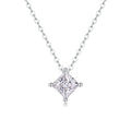 Custom 1CT D Color Cut Moissanite Pendant Necklace for Women 925 Sterling Silver with White Gold Charm Chain Unique Design