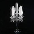 2025 New Modern Cheap Wedding Centerpiece Event Table Decoration  Crystal Candelabra 5 Arms Wholesale Candlestick Holder Stand