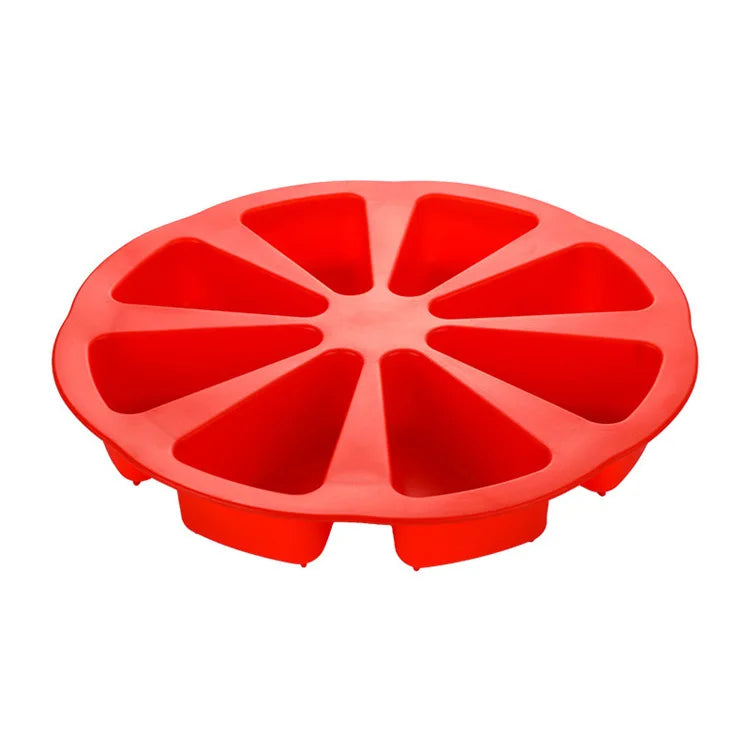 BPA Free  Non Stick Triangle Baking Molds 8 Cavity  Silicone Portion Cake Mold Soap Mould Pizza Slices Pan Scone Pan