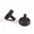 Custom Logo Printing #8 #10-32 Black Anodized Aluminum Thumb Screw Knob with Knurled Head