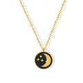 Personality Chinese Wind Star Moon Pendant Female Clavicle Choker Temperament Personality Stainless Steel 18K Gold Necklace