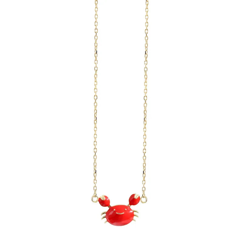 Korean 925 Sterling Silver Jewelry Crab Choker Necklaces For Women Wedding Girls Statement Jewelry Kolye