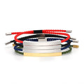 Wholesale Custom Fashion Stainless Steel Hand Woven Rope Bracelet DIY Blank Carving logo Couple Friendship Commemorative Gift